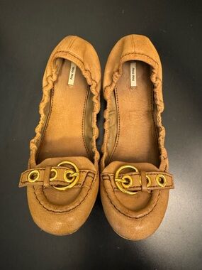 Miu Miu Patent Leather Ballet Flats